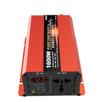Convertisseur de puissance électrique HOULI 1600 Watt Onduleur à onde sinusoïdale pure DC12V 24V vers AC 220V Inverseur solaire Micro-onduleur Hors réseau 110V 48V