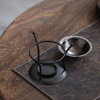 Brûleur d'aromathérapie en fer forgé, brûleur simple pour poudre d'encens et pilules d'encens, brûleur d'huiles essentielles à combustion sèche pour intérieur