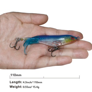 Leurre flottant rigide de surface <span class=keywords><strong>Popper</strong></span> avec queue d'hélice, appât artificiel <span class=keywords><strong>Popper</strong></span>, 11cm, 15g, livraison gratuite - Product Image 4