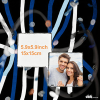 15*15Cm Carré Blanc En Gros Sublimation Rock Photo Ardoise DIY Image Rock Pierre Ardoises Cadre Peint Technique