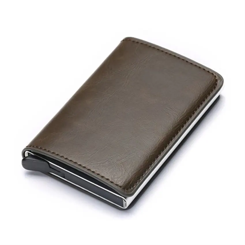 Factory Directly RFID Wallet Aluminum Box Credit Card Case Pop-Up Clutch Card Holder