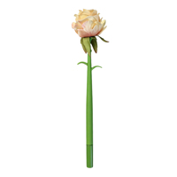 Stylo à bille créatif fantaisie en forme de fleur, stylo gel en silicone souple rose rouge, stylo signature