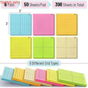 Kustom 7.5*7.5CM neon warna grafik catatan tempel sumbu koordinat sederhana catatan tempel Memo Pad - Product Image 2