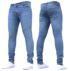 Pantalones Vaqueros de Mezclilla Lavada Transpirables para <span class=keywords><strong>Hombre</strong></span>, Corte Recto, Algodón, Formales, Suaves, Azul Claro, para Uso Diario en Verano y Otoño 2024 - Product Image 3