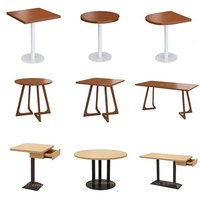 Ensemble table et chaises de salle à manger modernes en bois massif avec tiroir, idéal pour bars, cafés, restaurants, salons de thé, hot pot, barbecue et zones de loisirs