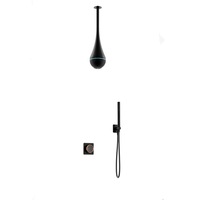 Ensemble de robinetterie de douche thermostatique moderne à jet de pluie haute pression et économie d'eau pour appartement, extérieur, salle de bain, cuisine et toilettes