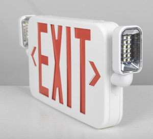 120-227vac ABS nhựa an toàn cháy nổ đôi Heads LED khẩn cấp <span class=keywords><strong>Exit</strong></span> Sign led Combo Lights với pin dự phòng - Product Image 4