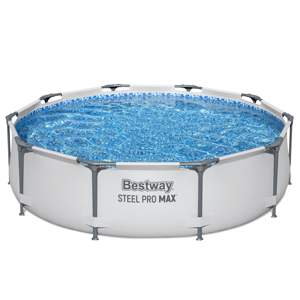 <span class=keywords><strong>Piscine</strong></span> hors sol <span class=keywords><strong>Bestway</strong></span> 56408 avec structure métallique en acier inoxydable - Product Image 1