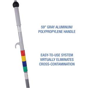 Boardwalk 59 pulgadas Sistema de Mopa de Microfibra sin Cubeta, Diseño de Plástico Gris de 360 Grados con Innovador Equipo de Limpieza Rectangular - Product Image 4