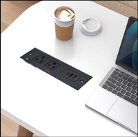 Prise de table encastrable BOENTE homologuée ETL IP44, 2 prises US, double ports USB (A+C), 110-240V AC