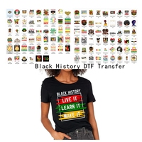78 + hitam riwayat bulan Transfer panas siap untuk menekan DTF cetak besi pada stiker Juneteenth DTF Transfer panas desain Transfer