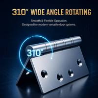 Charnières Modernes Épaissies en Acier Inoxydable 4mm pour Portes d'Armoires/Fenêtres 1"-4" Ouverture à 180 Degrés Garantie 1 An Facile à Installer