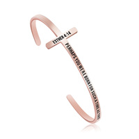 Bracelet en forme de croix d'inspiration chrétienne en acier inoxydable pour femmes et hommes
