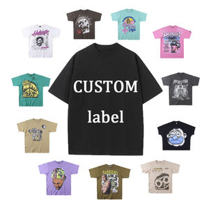 T-shirt Casual da Uomo in Cotone Streetwear all'Ingrosso, Magliette in Jersey di Cotone Pesante Personalizzabili con Logo <span class=keywords><strong>e</strong></span> Colori Tinti - Product Image 3