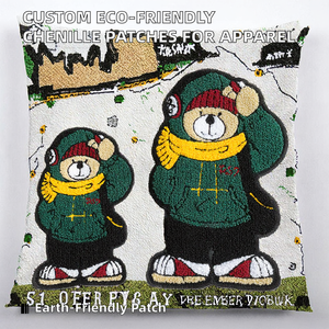 Parches Redondos Termoadhesivos de Fieltro No Tejido Bordados en 3D Hechos a Mano y Personalizados de Alta Calidad para Sombreros - Product Image 2