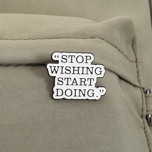 Pins de Esmalte con Frases Positivas <span class=keywords><strong>e</strong></span> Inspiradoras, Broche de Solapa Motivacional, Venta al por Mayor - Product Image 3