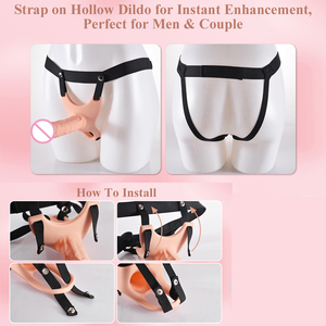 Cinturino in Dildo con manicotto a forma di pene, prolunga la cinghia per imbracatura sessuale da uomo, manicotto per pene riutilizzabile regolabile, giocattoli sessuali - Product Image 2