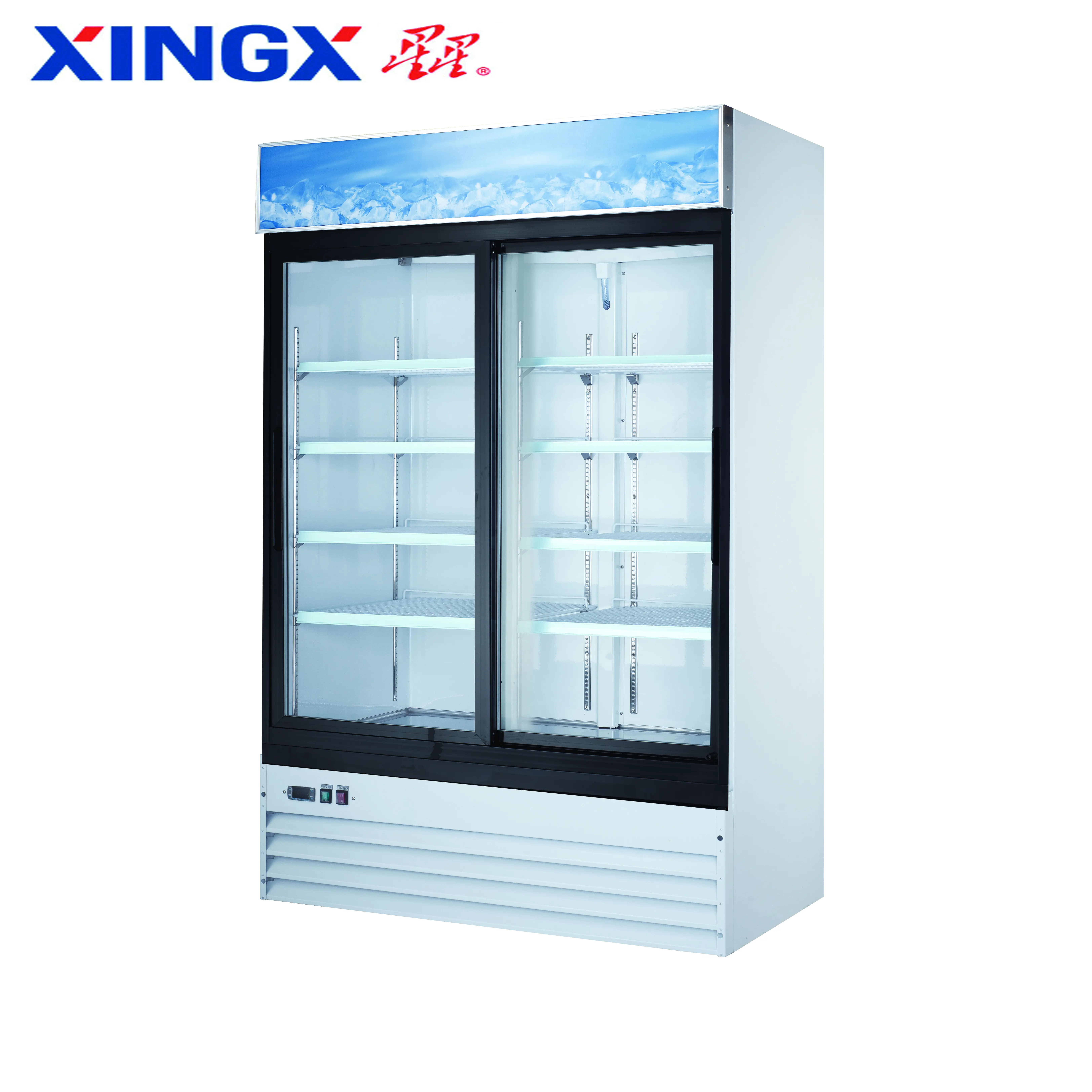2 Cửa Kính Thương Mại Tủ Lạnh, Chai Hiển Thị Showcase_G1.2YBM2F-HC-Refrigeration Thiết Bị