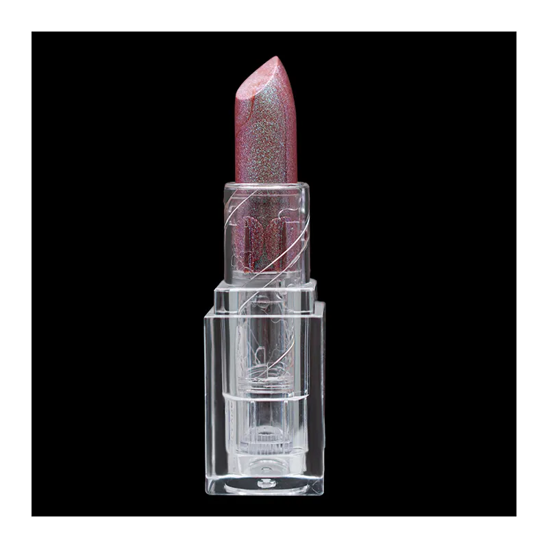 Latest 2020 new design private label newly design custom logo metallic duo-chrome color changing iridescent purple lipstick