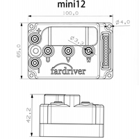 Contrôleur Fardriver Mini12 TY72V70A 1000W-5000W 48V-72V pour scooter électrique, contrôleur de vitesse à onde sinusoïdale 72VC260
