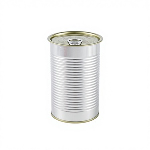 Plain Golden Lacquer Empty 400g 425g Tin Cans Metal <strong>Container</strong> with EOE for Fish Meat Sauce Food Packaging - Product Image 1