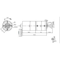 Moteur à engrenages planétaires CC sans balais à couple élevé DH-42P4260 42 mm 6 V 12 V 24 V pour bateau à voile électrique, palan, utilisation d'appareils électroménagers IE2