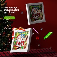 Nouveaux autocollants de diamant de Noël bricolage cadres photo faits à la main et peintures décoratives plein diamant cadeaux pour enfants