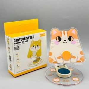 Lindo Soporte Plegable Giratorio de Acrílico para Teléfono con Diseño de Mascota, para Uso en Escritorio y Juegos, Compatible con Apple iPhone - Product Image 3
