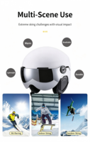 Casque de ski pour adultes CE EN 1077, casque de snowboard, anti-buée, lentille amovible, 7 aérations, pour adultes, ski et snowboard d'hiver
