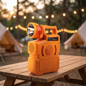 Solar Powered <b>Speaker</b>/Radio/Bluetooth/Headset/<b>USB</b> With Pure Sine Wave Battery Flashlight 2 Universal Sockets YC-E-12V-300W YC-E- - Product Image 2
