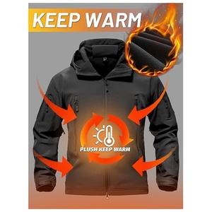 <span class=keywords><strong>Veste</strong></span> d'hiver chaude et confortable pour homme, en softshell, avec capuche imperméable, pour la randonnée et le snowboard - Product Image 5