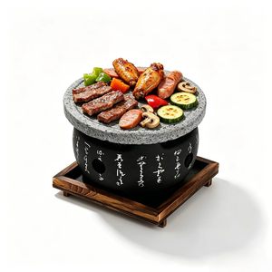 <span class=keywords><strong>Pierre</strong></span> <span class=keywords><strong>de</strong></span> cuisson pour steak Lava Steak, planche en <span class=keywords><strong>pierre</strong></span> chaude avec mini <span class=keywords><strong>barbecue</strong></span> au <span class=keywords><strong>charbon</strong></span> <span class=keywords><strong>de</strong></span> bois <span class=keywords><strong>de</strong></span> style japonais - Product Image 3