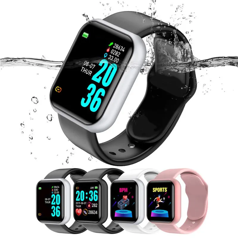Valdus D20 1.44 Inch Screen Wearable Devices Waterproof Health Wrist Bracelet reloj inteligente D20 Y68 Smart Watch