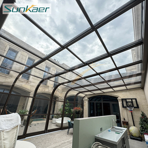 Verand moderne personnalisée en verre polycarbonate enceinte de serre extérieure rétractable pour hôtels espaces couverts pour - Product Image 5