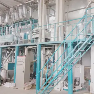 케냐 옥수수 제분기 기계에 있는 옥수수 축융기의 20T 자동적인 전체적인 옥수수 제분기 비용