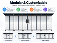 Casier à colis intelligent assemblé en extérieur avec écran, résistant aux intempéries et à la rouille, pour la livraison de colis en libre-service dans les immeubles d'appartements