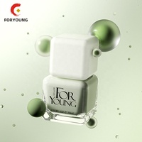 Botol Kaca Foundation Cair Kosong Unik Bentuk Persegi 1oz 30ml, Botol Makeup Foundation Frosted dengan Bahu Rata, Tersedia dalam Stok