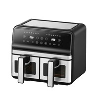 Four à air friteuse 4 + 4L à double pot Lancement d'un nouveau produit multifonctionnel à commande numérique Smart Visual Electric pour usage domestique et commercial