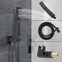 Ensemble de douche mural en chrome à haute pression avec douchette à main pour salle de bain