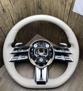 Volant en cuir personnalisé pour Mercedes Benz Classe E W212 W213 Cla C117 250 <span class=keywords><strong>200</strong></span> C118 <span class=keywords><strong>Clk</strong></span> <span class=keywords><strong>W209</strong></span> Classe A W177 A200 Classe V W447 - Product Image 1