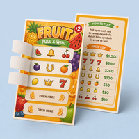 Boletos de Raspar Temáticos de Frutas de Calidad Premium, con Información de Seguridad, para Clubes, Juegos, Promociones, Recaudación de Fondos y Beneficencia