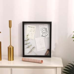Cadre photo 3D mural en MDF bois noyer noir et blanc personnalisé 2026, profondeur 3CM 5CM, 8x8 16x16 pouces, A3 A4, type boîte à ombre - Product Image 3