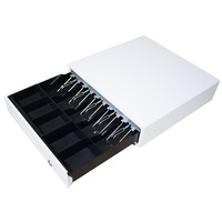 Tiroir-caisse intelligent CARAV avec compartiment pour billets et pièces, compatible avec les imprimantes 17 pouces, pour caisses enregistreuses de restaurants, compatible Windows/Android
