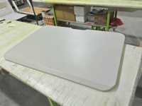 Table moderne sur mesure carrée en MDF/HDF avec plateau en bois thermolaqué électrostatique, réglable en hauteur (18mm, 22mm, 25mm) pour bureau assis-debout