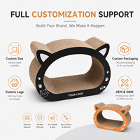 Tunnel pour chat en carton classique écologique personnalisé, griffoir, lit, maison de détente en carton ondulé, OEM ODM certifié FSC Pet-Cheer