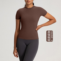 Hauts de yoga personnalisés avec logo pour femmes, tenue de sport et de plein air, collants à haute élasticité pour femmes, haut de yoga de haute qualité