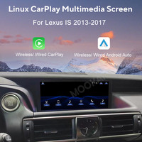 MOOKAKA Radio 10,25 pouces pour Lexus IS 2013-2017 Système d'exploitation Linux Lecteur multimédia DVD GPS Stéréo CarPlay sans fil Autoradio