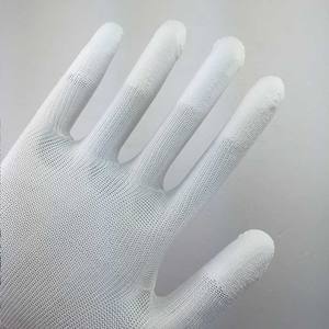 Рабочие перчатки NMsafety с полиуретановым покрытием, защитные перчатки для рук, электрика, белые - Product Image 6