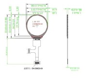 Écran LCD de 1,09 pouce, écran TFT IPS 240x240, interface SPI, module LCD circulaire, panneau d'affichage pour montre intelligente, rétroéclairage LED 350
