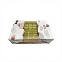 Caja de Papel Deslizante Aséptica Personalizada con Ventana Transparente de PVC, Bandeja Divisora, Embalaje de Cartón Rígido para Bombones, Pralinas, Dulces, Bodas